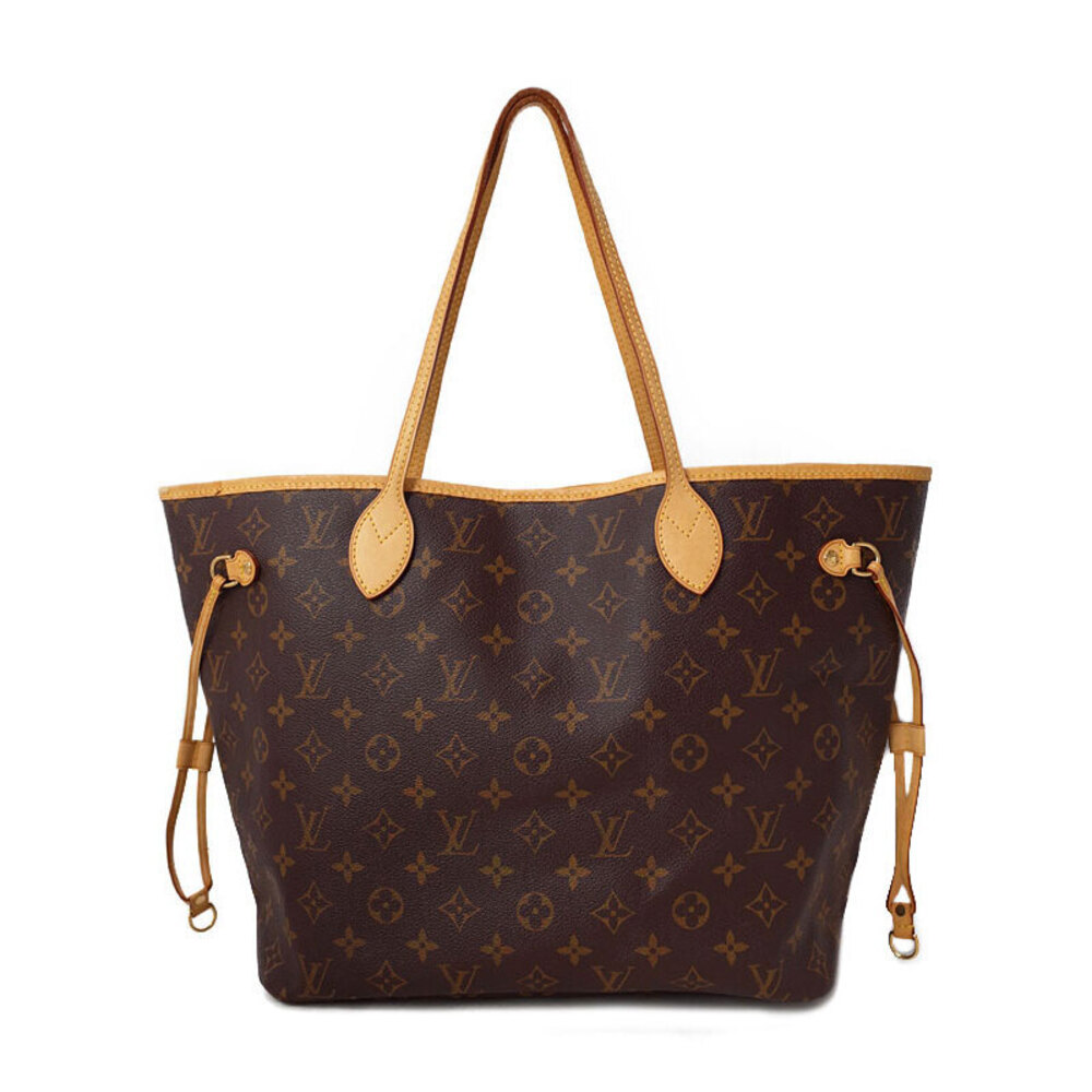 Louis Vuitton Tote Neverfull Brown Monogram Leather Bag - Picture 2 of 8